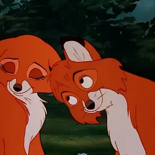 🥰 Стикер «tod and vixey» для Telegram