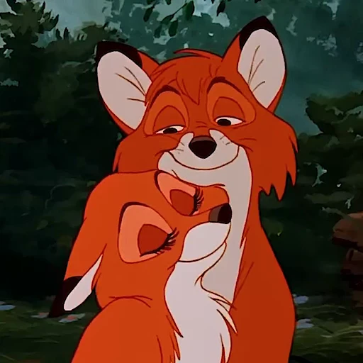 🥰 Стикер «tod and vixey» для Telegram
