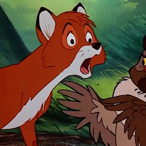 😮 Стикер «tod and vixey» для Telegram