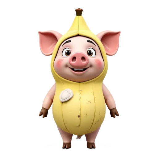 🐷 Стикер «Banana Animals» для Telegram