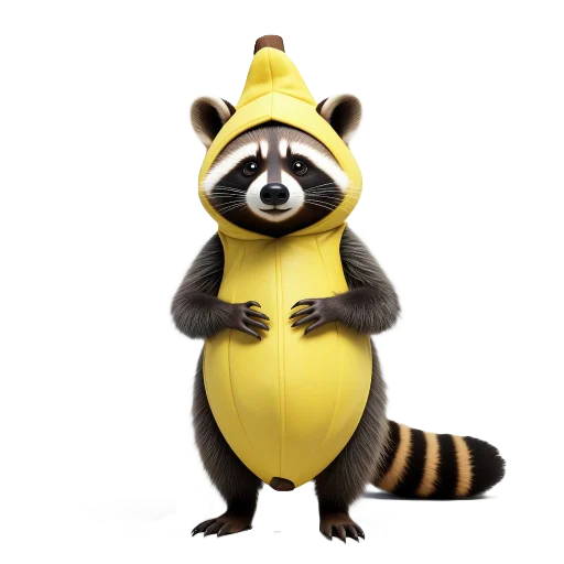🦝 Стикер «Banana Animals» для Telegram