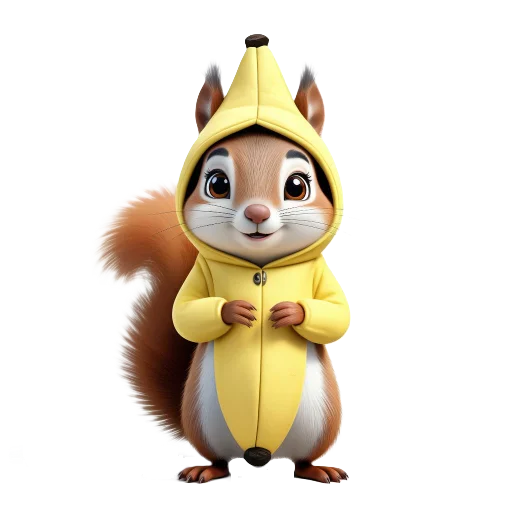 🐿 Стикер «Banana Animals» для Telegram