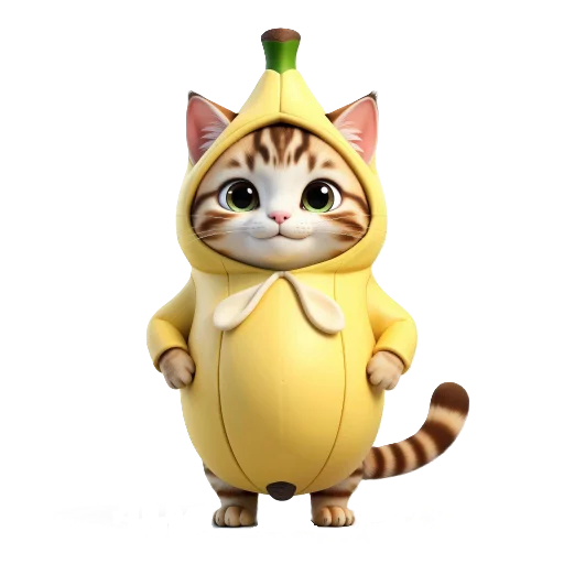 🐈 Стикер «Banana Animals» для Telegram