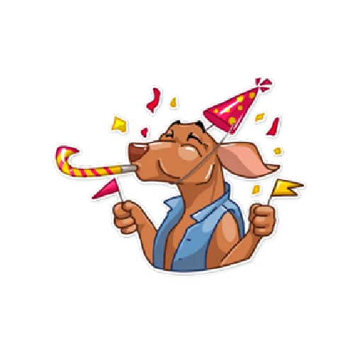 🥳 Стикер «bananadog» для Telegram