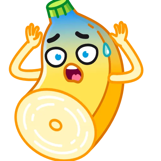 Стикер 4 Banana - анимированный банан