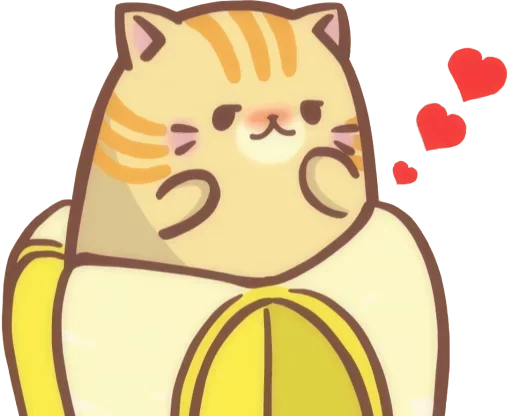 😍 Стикер «Bananya cat» для Telegram