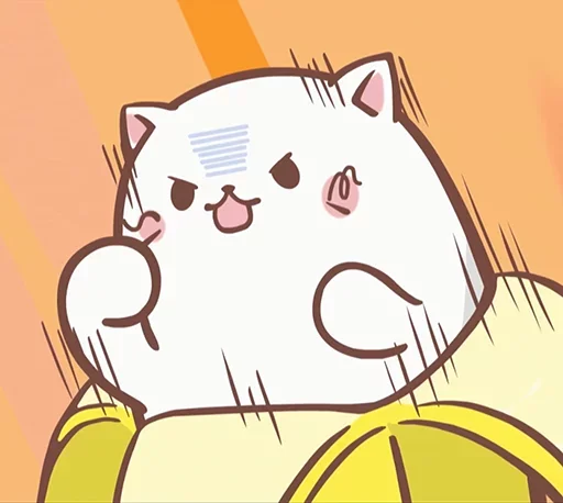 😈 Стикер «Bananya cat» для Telegram