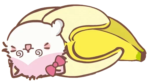😵 Стикер «Bananya cat» для Telegram