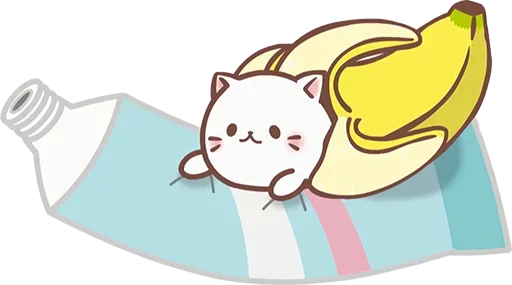 😊 Стикер «Bananya cat» для Telegram
