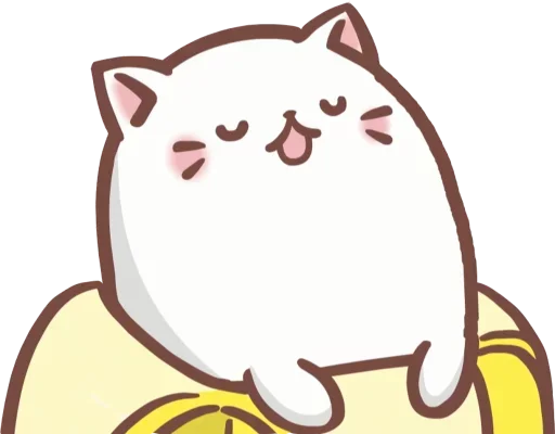 Стикерпак Bananya cat для Telegram