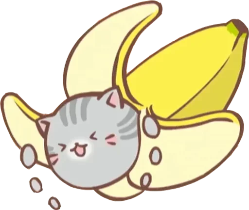 😝 Стикер «Bananya cat» для Telegram