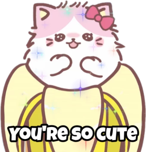 ❤ Стикер «Bananya stickers» для Telegram