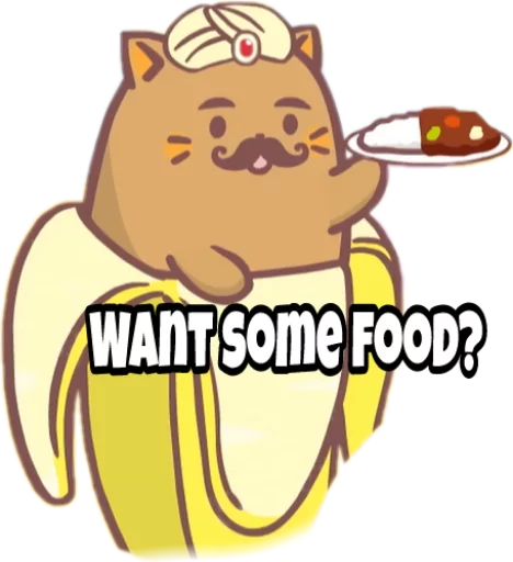 😋 Стикер «Bananya stickers» для Telegram