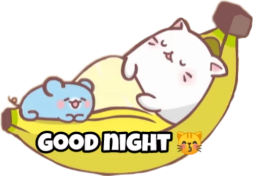 😴 Стикер «Bananya stickers» для Telegram