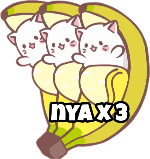 😬 Стикер «Bananya stickers» для Telegram