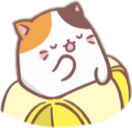 😌 Стикер «Bananya stickers» для Telegram
