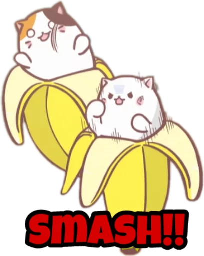 🤜 Стикер «Bananya stickers» для Telegram