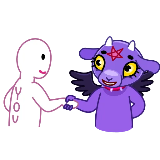🤝 Стикер «Baphomet» для Telegram