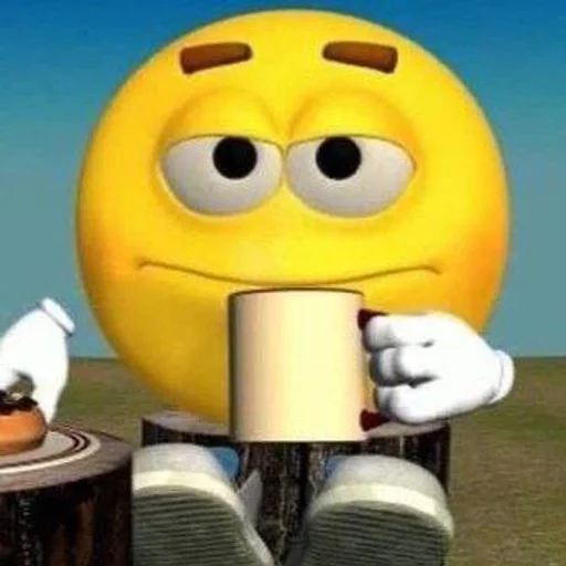 ☕️ Стикер «Yellow ball meme» для Telegram