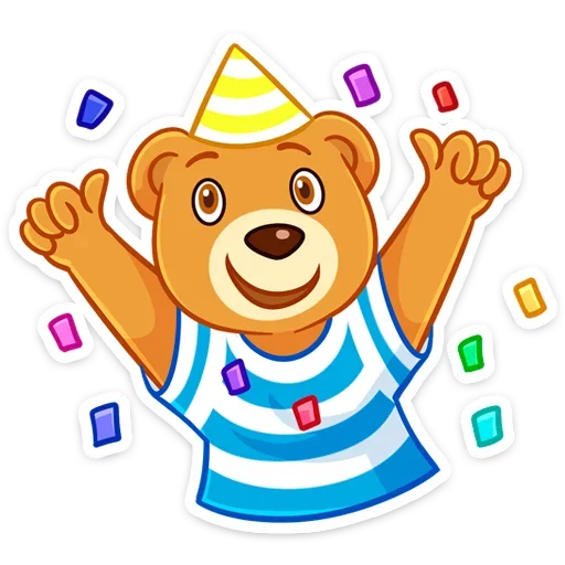 Стикерпак Медвежонок Барни для Telegram — скачать