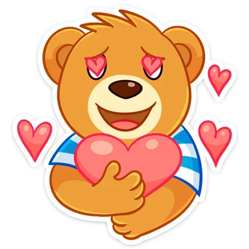 😍 Стикер «Медвежонок Барни» для Telegram