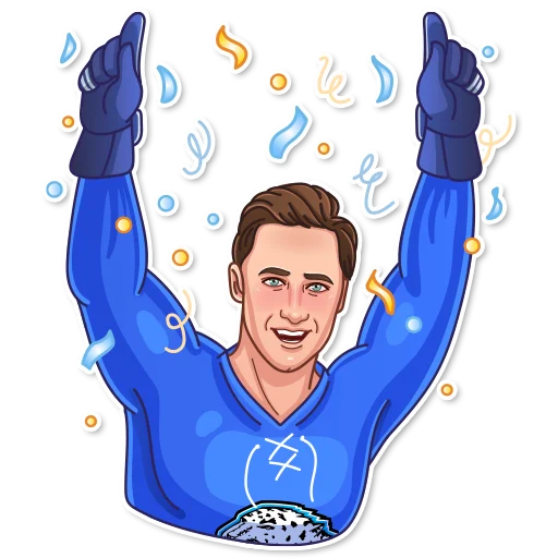 🥳 Стикер «ХК «Барыс» для Telegram