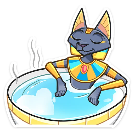 🛀 Стикер «Бастет» для Telegram