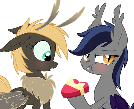 👭 Стикер «Batpony Loves SSTO LANTR» для Telegram