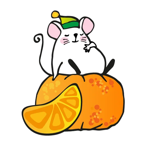 🍊 Стикер «Мышонок Батти» для Telegram
