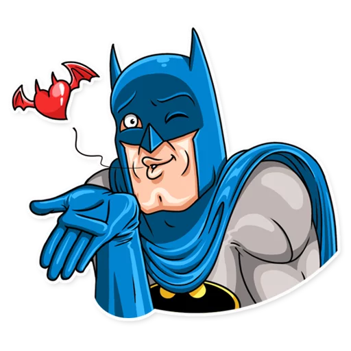 😘 Стикер «Silver Age Batman» для Telegram