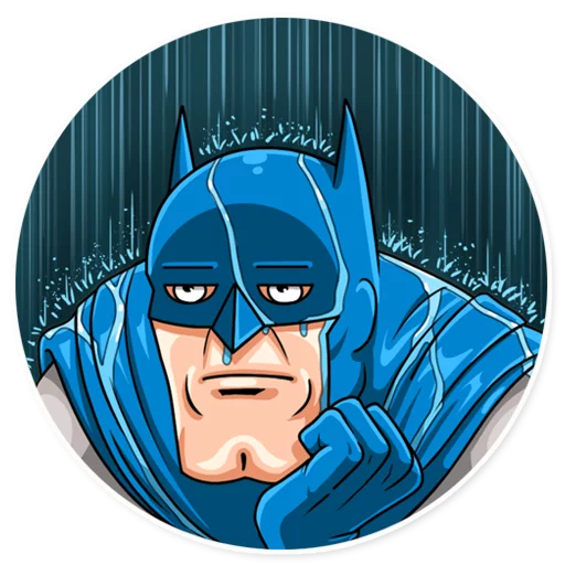 🌧 Стикер «Silver Age Batman» для Telegram
