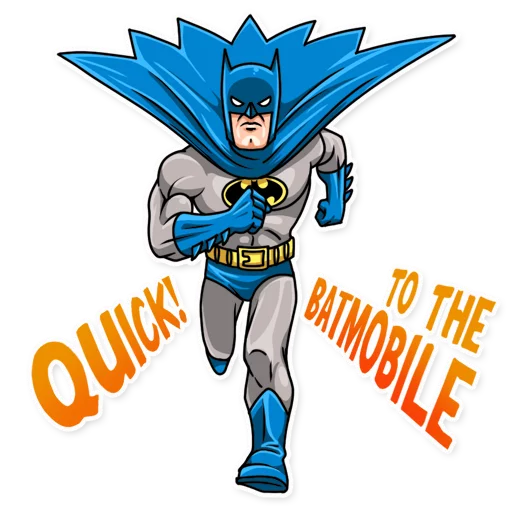 🏃 Стикер «Silver Age Batman» для Telegram