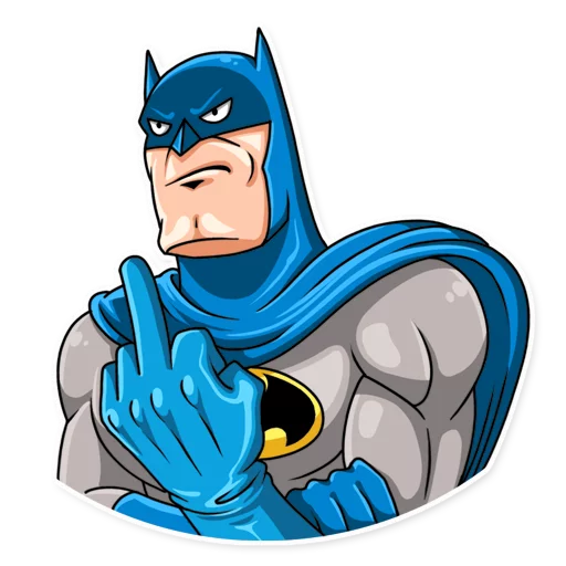 🖕 Стикер «Silver Age Batman» для Telegram