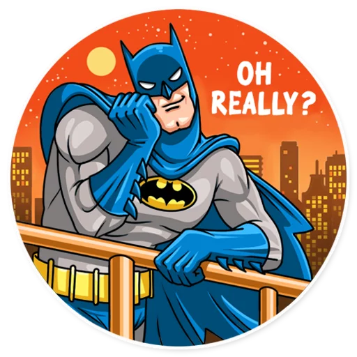 😏 Стикер «Silver Age Batman» для Telegram