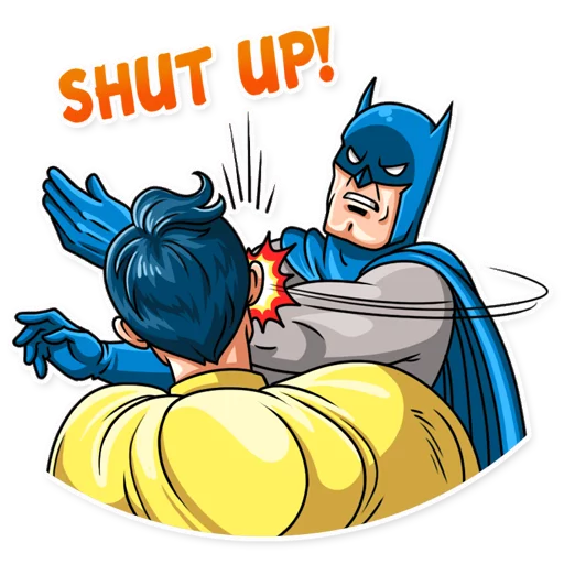 🤐 Стикер «Silver Age Batman» для Telegram
