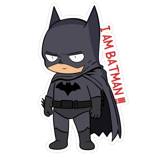 😶‍🌫️ Стикер «Batman lite» для Telegram