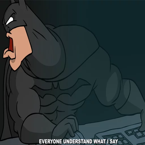 😠 Стикер «Batmetal» для Telegram