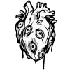 ☠️ Эмодзи «b&w random» для Telegram