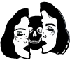 Стикерпак b&w random для Telegram