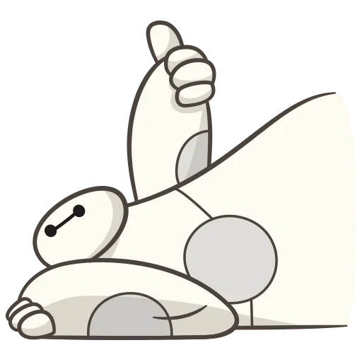 👍 Стикер «Бэймакс Без Текста» для Telegram