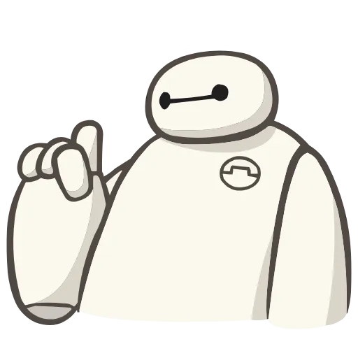 Стикер 31 Набор эмоджи по мульту «Baymax Бэймакс» из ВК в HD качестве