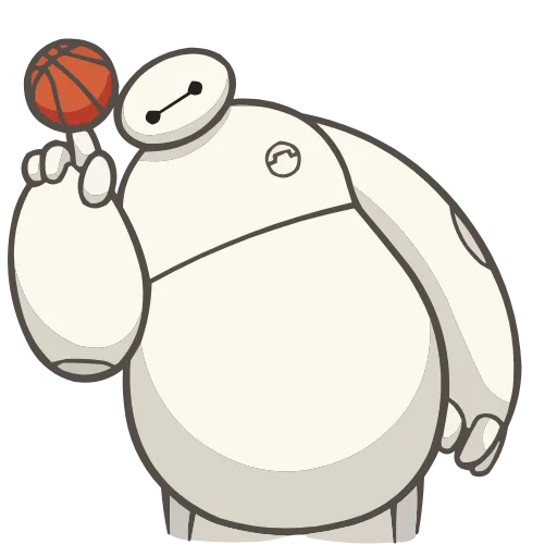 Стикер 10 Набор эмоджи по мульту «Baymax Бэймакс» из ВК в HD качестве