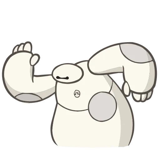Стикер 6 Набор эмоджи по мульту «Baymax Бэймакс» из ВК в HD качестве