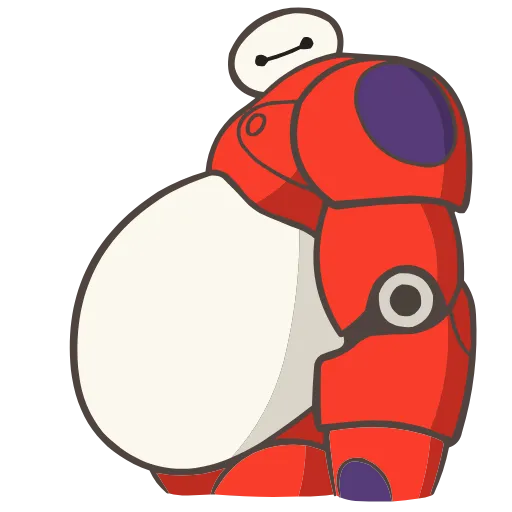 Стикер 12 Набор эмоджи по мульту «Baymax Бэймакс» из ВК в HD качестве