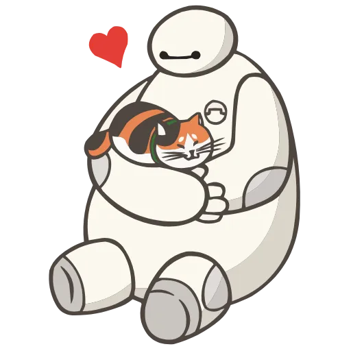Стикер 15 Набор эмоджи по мульту «Baymax Бэймакс» из ВК в HD качестве
