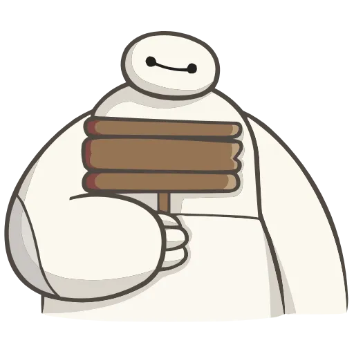 Стикер 30 Набор эмоджи по мульту «Baymax Бэймакс» из ВК в HD качестве