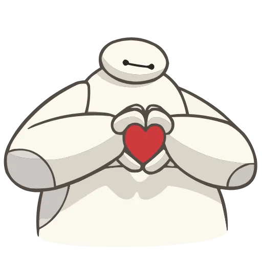 Стикер 3 Набор эмоджи по мульту «Baymax Бэймакс» из ВК в HD качестве