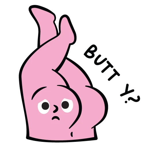 😟 Стикер «Bbbbbbbbutt» для Telegram