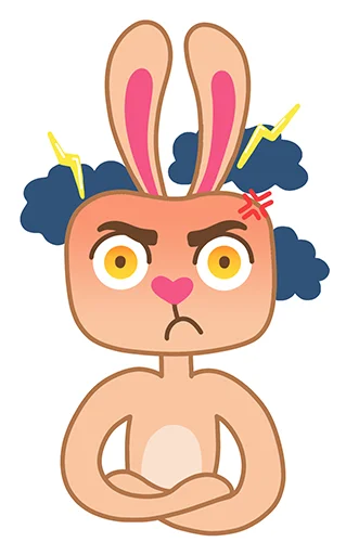 ⚡ Стикер «Пляжный кролик Стив» для Telegram