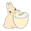 Стикер 54 🐰Rabbit and food